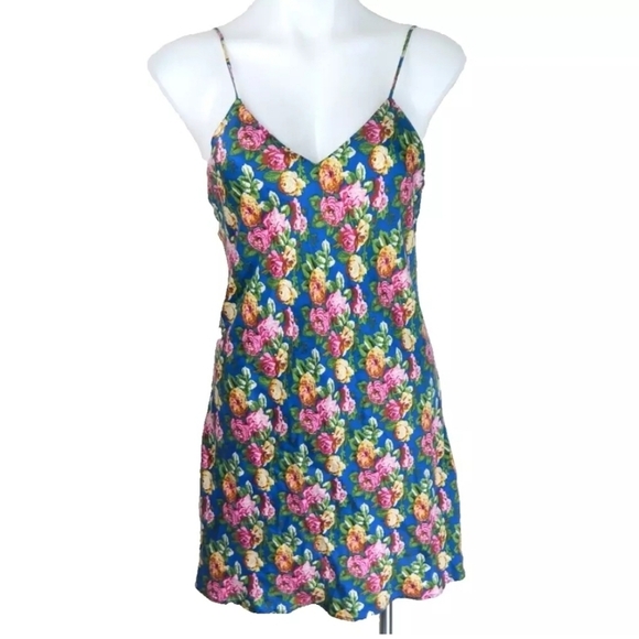 Victoria's Secret Vintage Silk Printed Slip - Picture 1 of 3